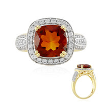 Zilveren ring met een Madeira citrien