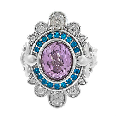 Zilveren ring met een kunziet (Dallas Prince Designs)