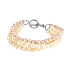 Zilveren armband met zoetwater kweekparels (TPC)