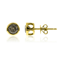 Gouden oorbellen met SI2 Bruine Diamanten (CIRARI)