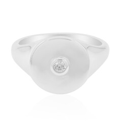 Zilveren ring met een zirkoon
