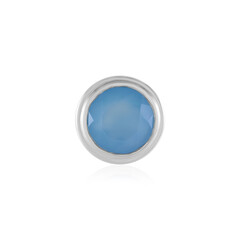 Zilveren hanger met een Blauwe chalcedoon