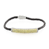 Zilveren armband met gele diamanten