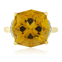 Gouden ring met een citrien
