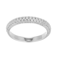 Zilveren ring met zirkonen (Adela Silber)