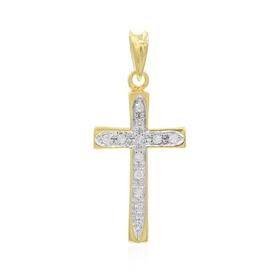 Zilveren hanger met PK (I) Diamanten