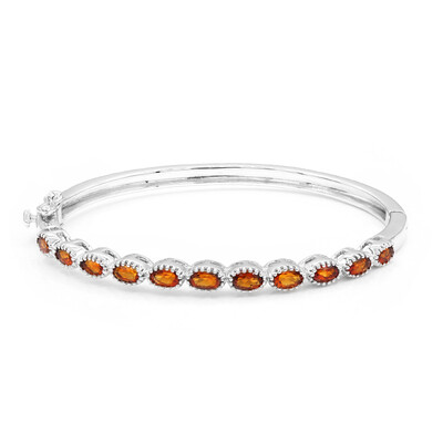 Zilveren armband met mandarijn citrienstenen