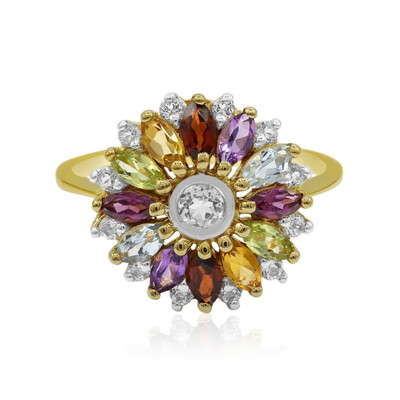 Zilveren ring met amethisten