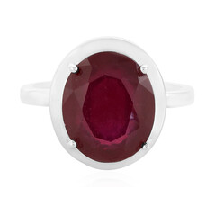 Zilveren ring met een Madagaskar Robijn