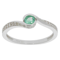 Zilveren ring met een Zambia-smaragd