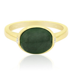 Gouden ring met een Groene Jadeiet