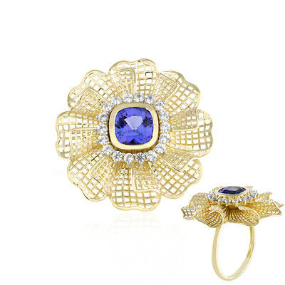Gouden ring met een AAA tanzaniet (Ornaments by de Melo)