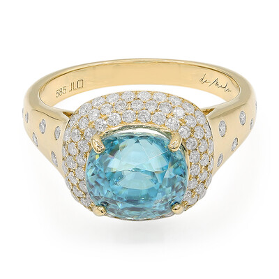 Gouden ring met een Ratanakiri zirkoon (de Melo)