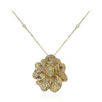 Gouden halsketting met SI2 Fancy Diamanten (CIRARI)