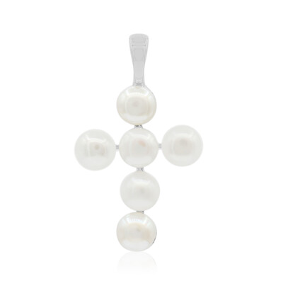 Zilveren hanger met zoetwater kweekparels (TPC)