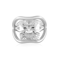 Zilveren ring met een witte kwarts