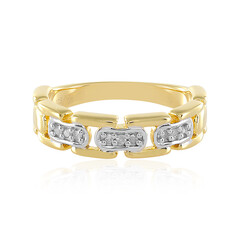 Zilveren ring met I3 (J) Diamanten