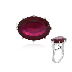 Zilveren ring met een Madagaskar Robijn