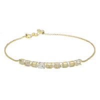 Zilveren armband met witte topaasstenen (Adela Silber)