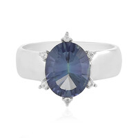 Zilveren ring met een blauwe mystieke kwarts