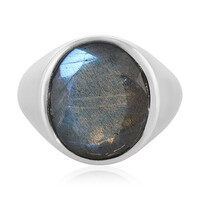 Zilveren ring met een labradoriet