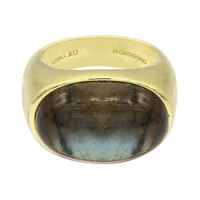 Zilveren ring met een labradoriet