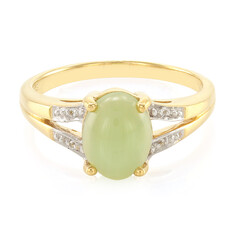 Zilveren ring met een keizerlijk chrysopraas