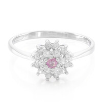 Zilveren ring met een Ceylon roze saffier