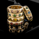 Gouden ring met I2 Groene Diamanten (de Melo)