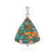 Zilveren hanger met edelstenen