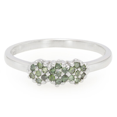 Zilveren ring met Fancy diamanten