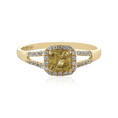 Gouden ring met een Gele Zirkoon (Adela Gold)