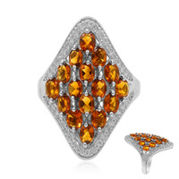Zilveren ring met Madeira citrienstenen