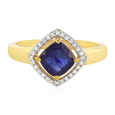 Zilveren ring met een Madagaskar Blauwe Saffier