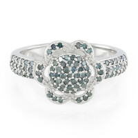 Zilveren ring met Fancy diamanten