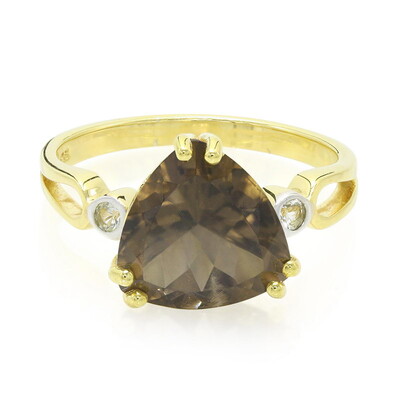 Zilveren ring met een rookkwarts