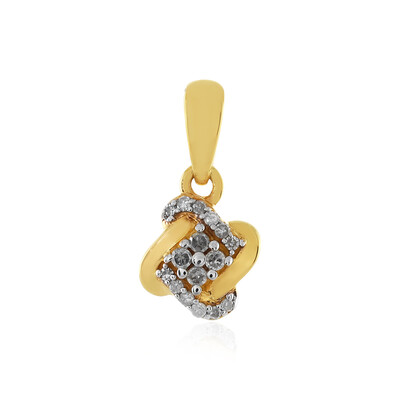 Zilveren hanger met I1 (I) Diamanten