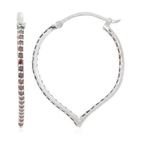 Zilveren oorbellen met Fancy diamanten