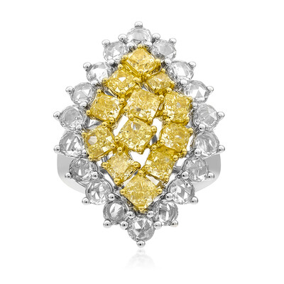 Gouden ring met gele S12 diamanten (CIRARI)