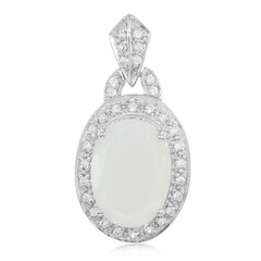 Zilveren hanger met een witte maansteen
