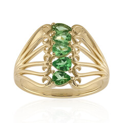Gouden ring met AAA Keniaanse tsavoriet