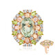 Zilveren ring met een groene amethist