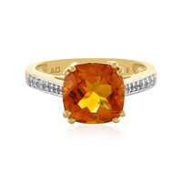 Zilveren ring met een Madeira citrien