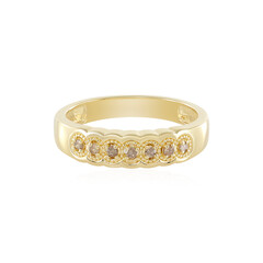 Zilveren ring met I3 Bruine Diamanten
