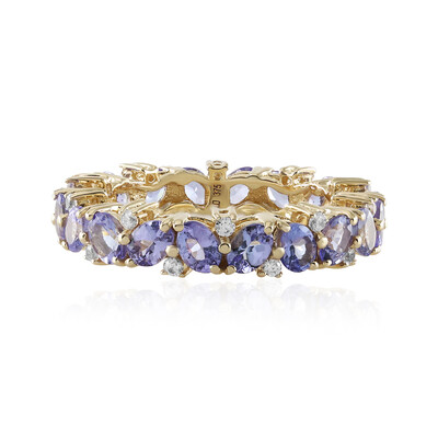 Gouden ring met tanzanieten (de Melo)