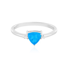 Zilveren ring met een Blauwe Ethiopische Opaal