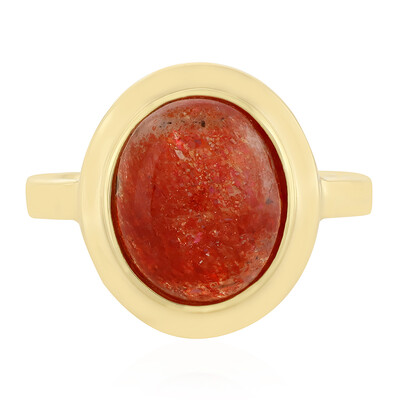 Zilveren ring met een zonnesteen