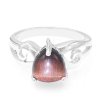 Zilveren ring met een rode tijgeroog