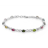 Zilveren armband met toermalijnen
