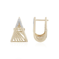Gouden oorbellen met I1 (I) Diamanten (Ornaments by de Melo)